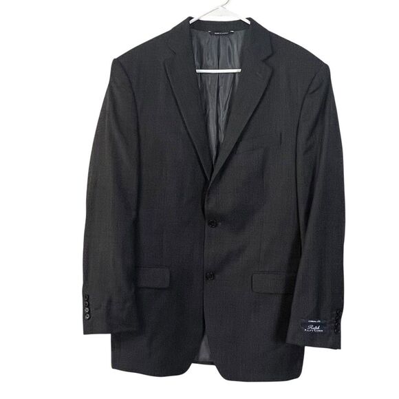 Ralph Lauren Blazer Coat Men's Size 40L Athletic Fit Wool Natural Gray - Picture 11 of 11